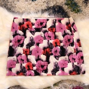 JCREW ABSTRACT FLORAL PRINT MINI SKIRT SIZE 8